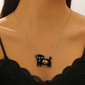 Cute Dog Cat Cartoon Necklace Ins Creative Collarbone Chain